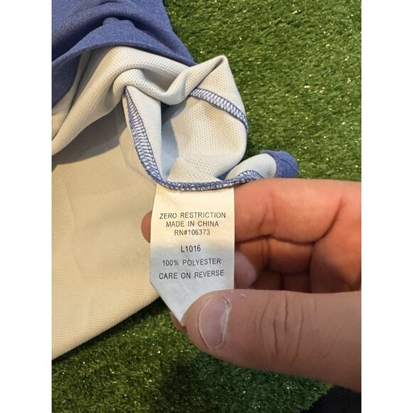 Zero Restriction 1/4 zip mens large blue lighweight breathable pullover golf RK - Picture 5 of 13